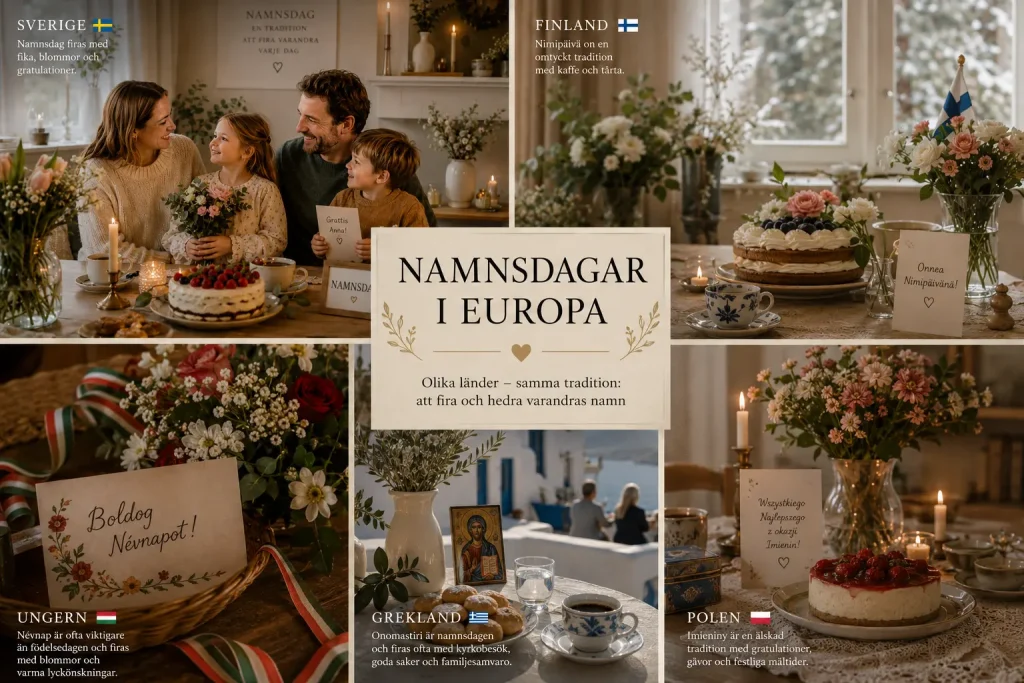 Namnsdagar i olika europeiska länder
